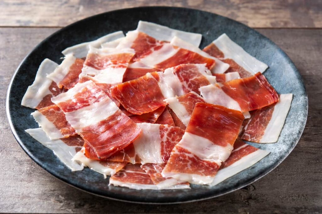 plato jamón puntos blancos Beher