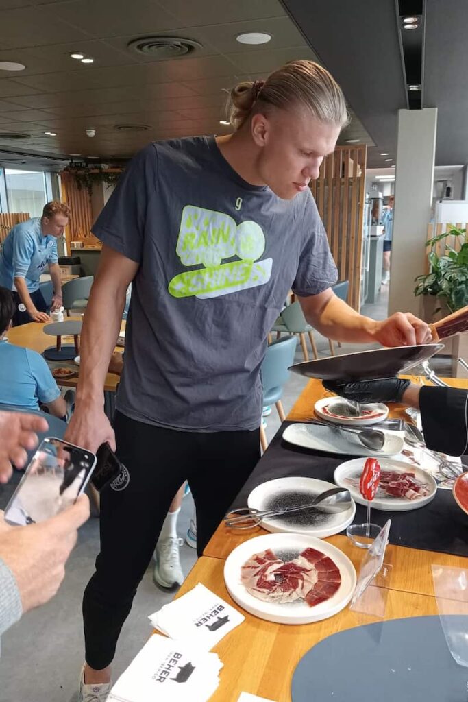 Erling Haaland jamón ibérico Beher